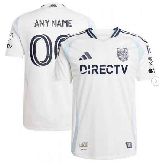 Mens San Diego FC adidas White 2025 Woven Into One Authentic Custom Jersey
